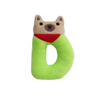 Dog Toy - Plush Squeaky Alphabet Letter with Animal Characters