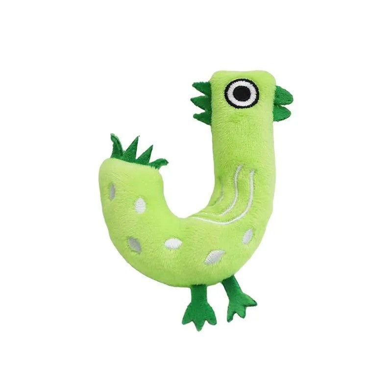 Dog Toy - Plush Squeaky Alphabet Letter with Animal Characters