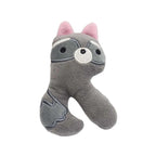Dog Toy - Plush Squeaky Alphabet Letter with Animal Characters