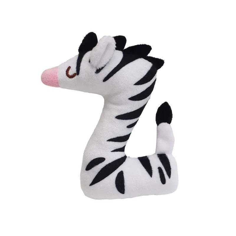 Dog Toy - Plush Squeaky Alphabet Letter with Animal Characters