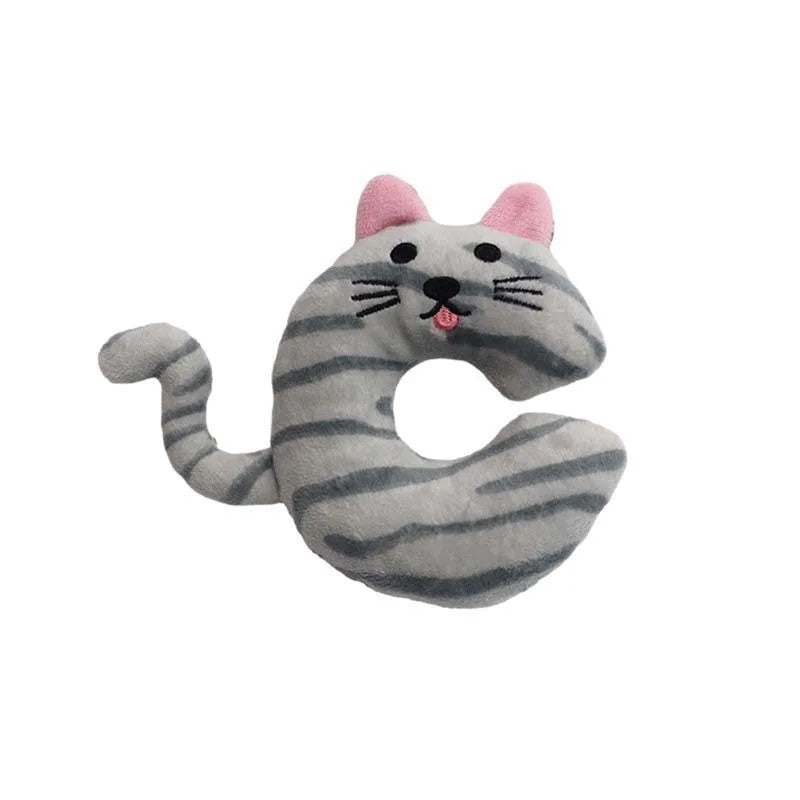 Dog Toy - Plush Squeaky Alphabet Letter with Animal Characters