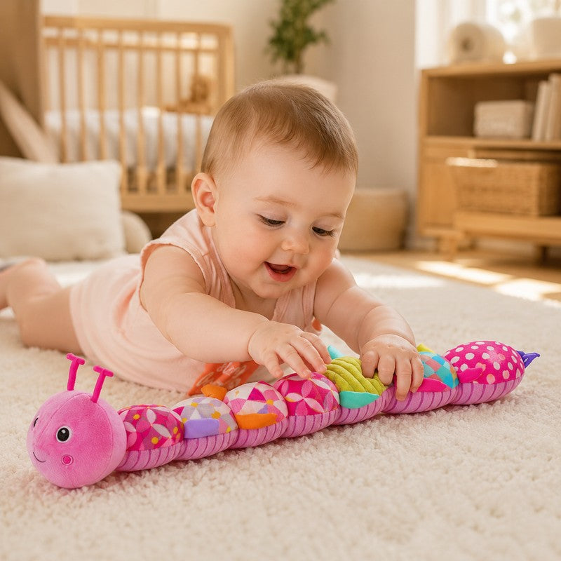 Educational Caterpillar Plush Toy - Segmented Sensory Toy