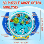 Educational Toy 3D Ball Maze Puzzle - Handheld Wheel Shape