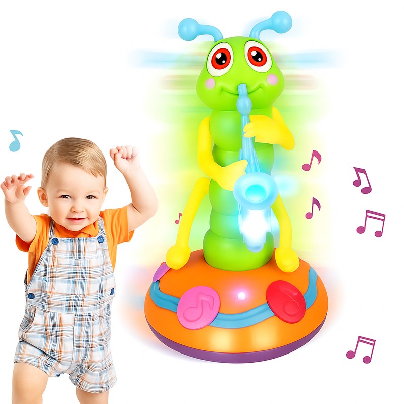 Educational Toy Caterpillar Musical Figure with Saxophone