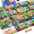 Educational Toy City Map Play Set with Roads and Toy Cars