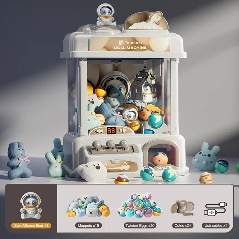 Educational Toy - Coin-operated Mini Claw Machine with Space Theme