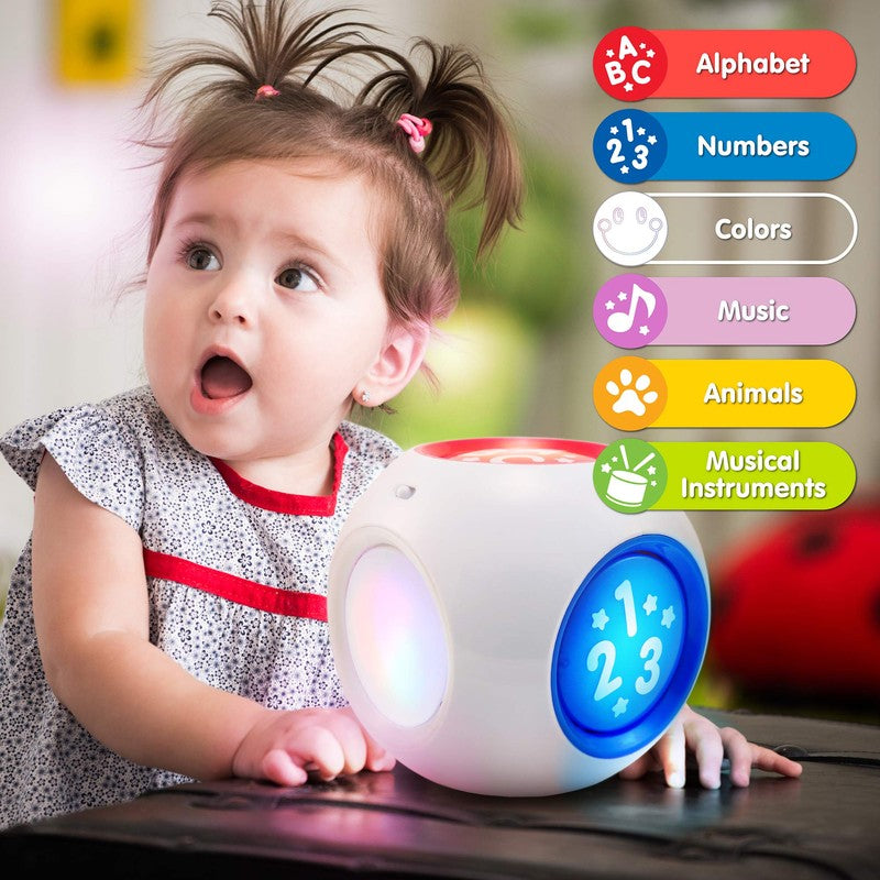 Educational Toy Cube with Multicolor LED Light Effects