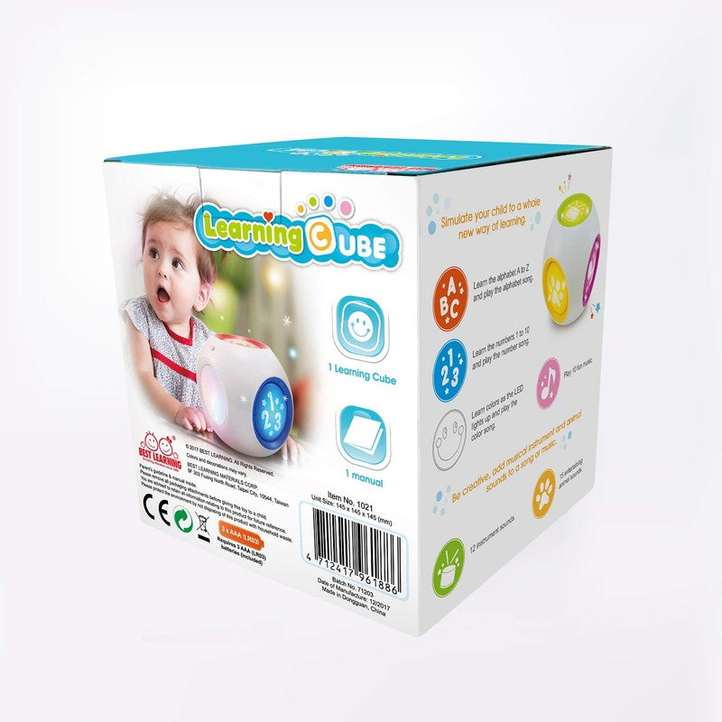 Educational Toy Cube with Multicolor LED Light Effects
