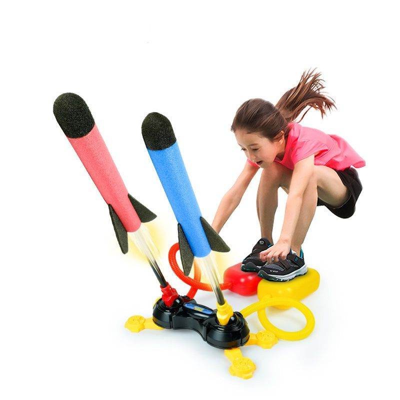 Educational Toy Dual Rocket Launcher - Outdoor Stomp Launch