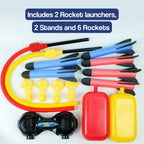 Educational Toy Dual Rocket Launcher - Outdoor Stomp Launch