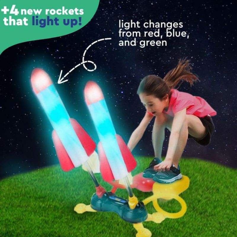 Educational Toy Dual Rocket Launcher - Outdoor Stomp Launch