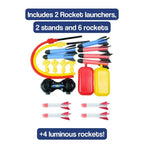 Educational Toy Dual Rocket Launcher - Outdoor Stomp Launch