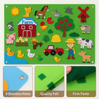 Educational Toy Felt Board with Reusable Sticker Pieces