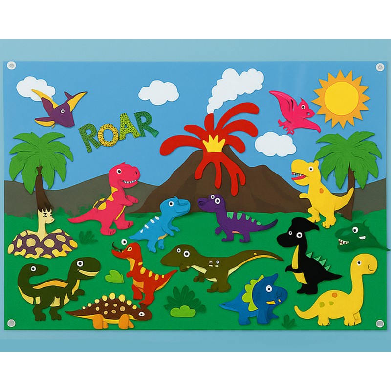 Educational Toy Felt Board with Reusable Sticker Pieces