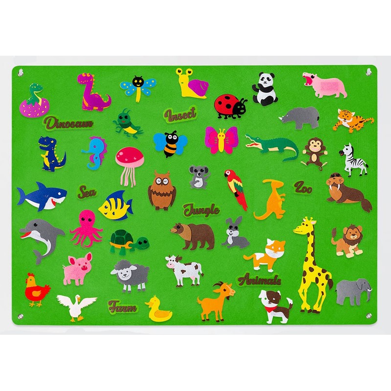 Educational Toy Felt Board with Reusable Sticker Pieces