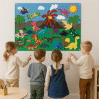Educational Toy Felt Board with Reusable Sticker Pieces