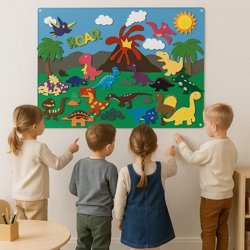 Educational Toy Felt Board with Reusable Sticker Pieces
