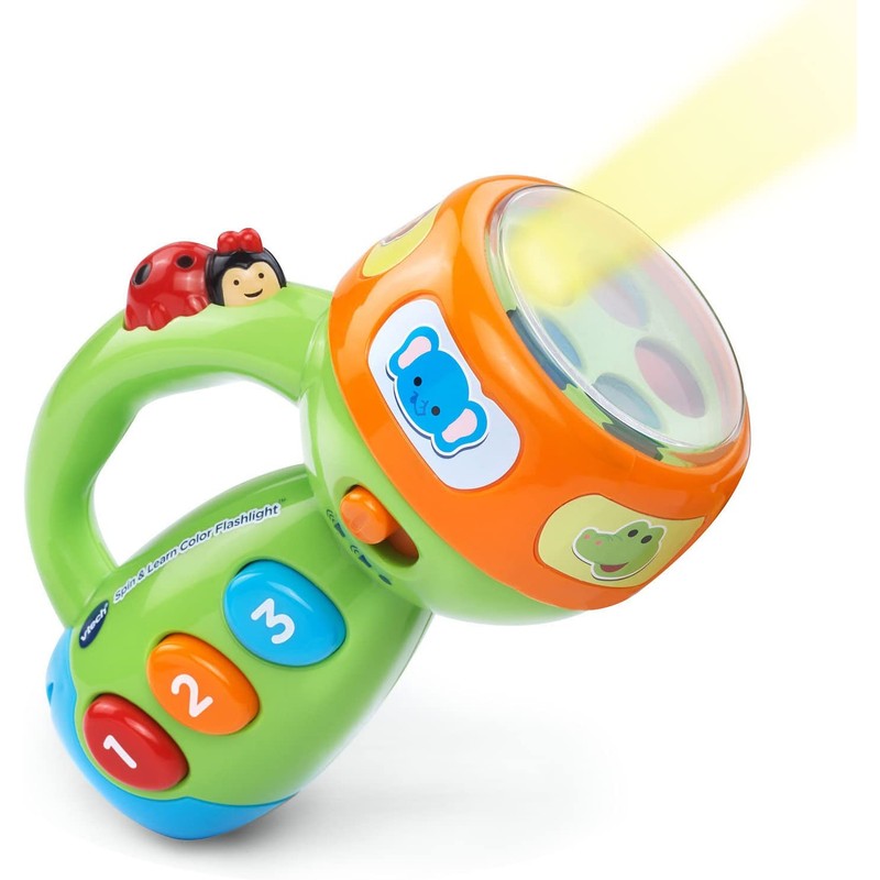 Educational Toy Flashlight for Toddlers - Spin & Learn Color Lights