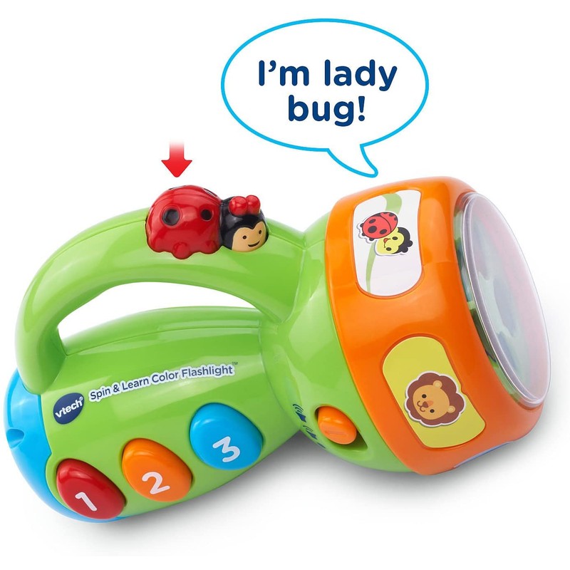 Educational Toy Flashlight for Toddlers - Spin & Learn Color Lights