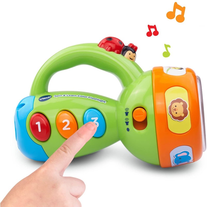 Educational Toy Flashlight for Toddlers - Spin & Learn Color Lights