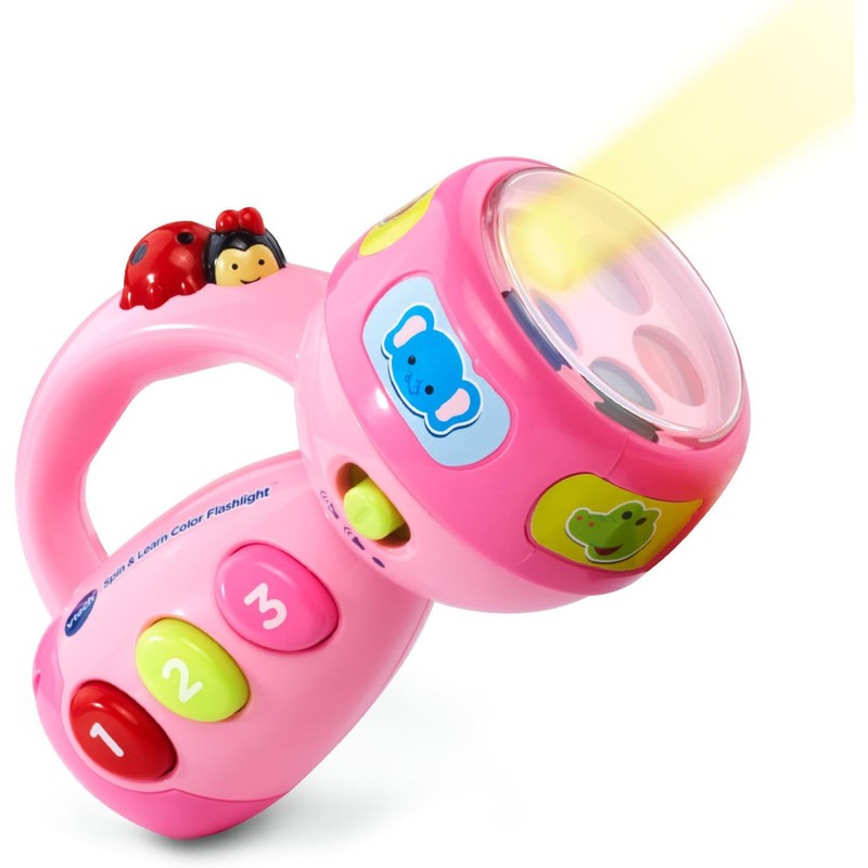 Educational Toy Flashlight for Toddlers - Spin & Learn Color Lights