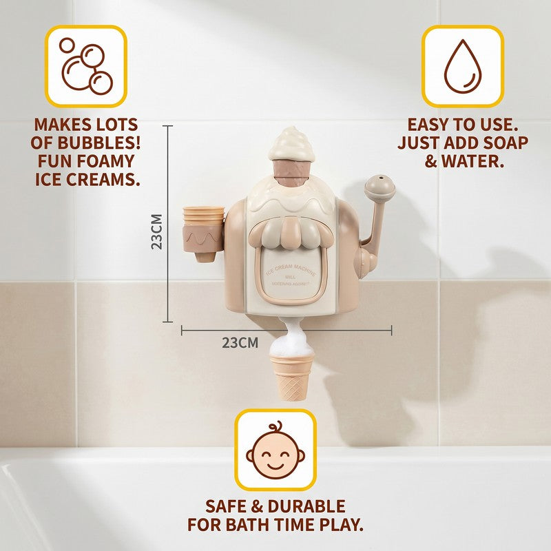 Educational Toy - Ice Cream Machine Bubble Maker with Hand Crank