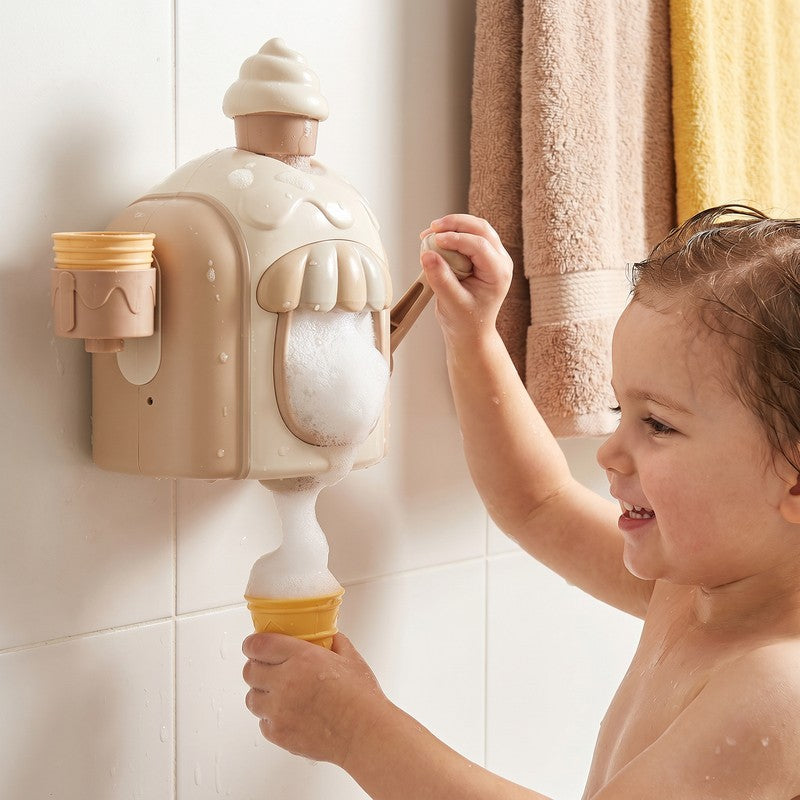 Educational Toy - Ice Cream Machine Bubble Maker with Hand Crank
