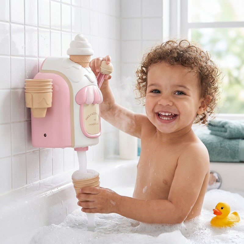 Educational Toy - Ice Cream Machine Bubble Maker with Hand Crank