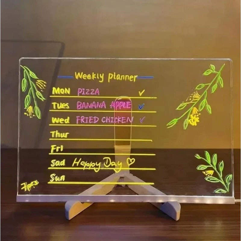 Educational Toy LED Illuminated Drawing Board with Marker Pens