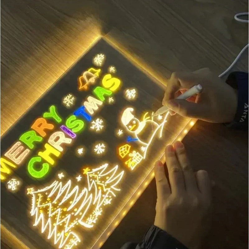 Educational Toy LED Illuminated Drawing Board with Marker Pens