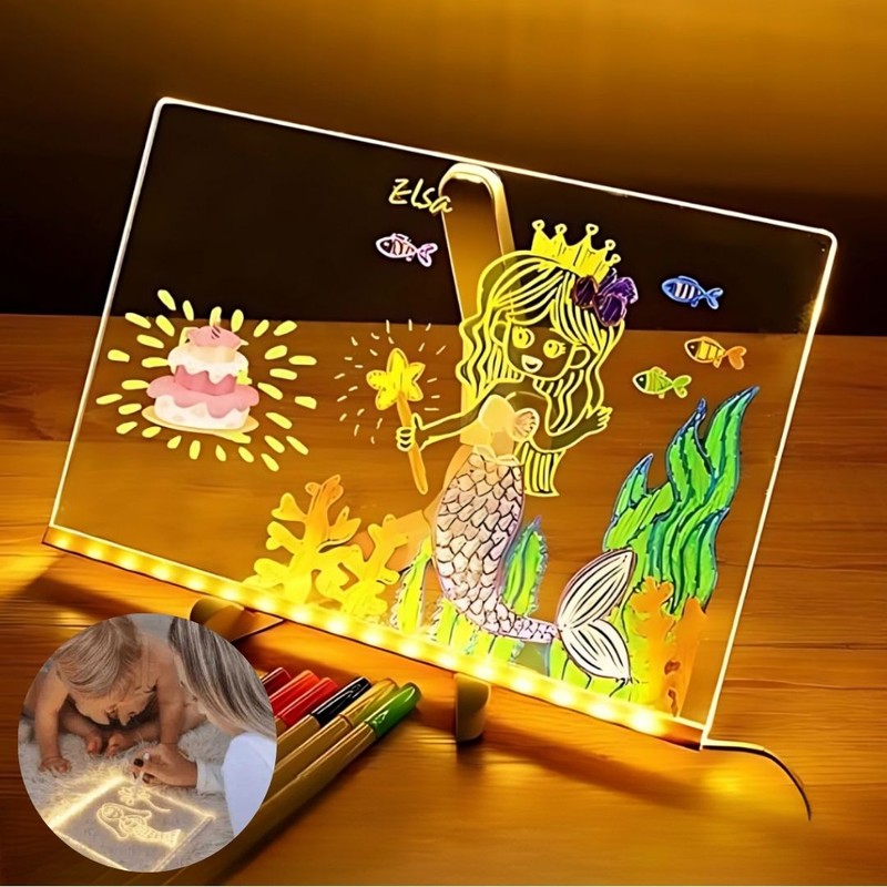 Educational Toy LED Illuminated Writing and Drawing Board - Acrylic Light Board