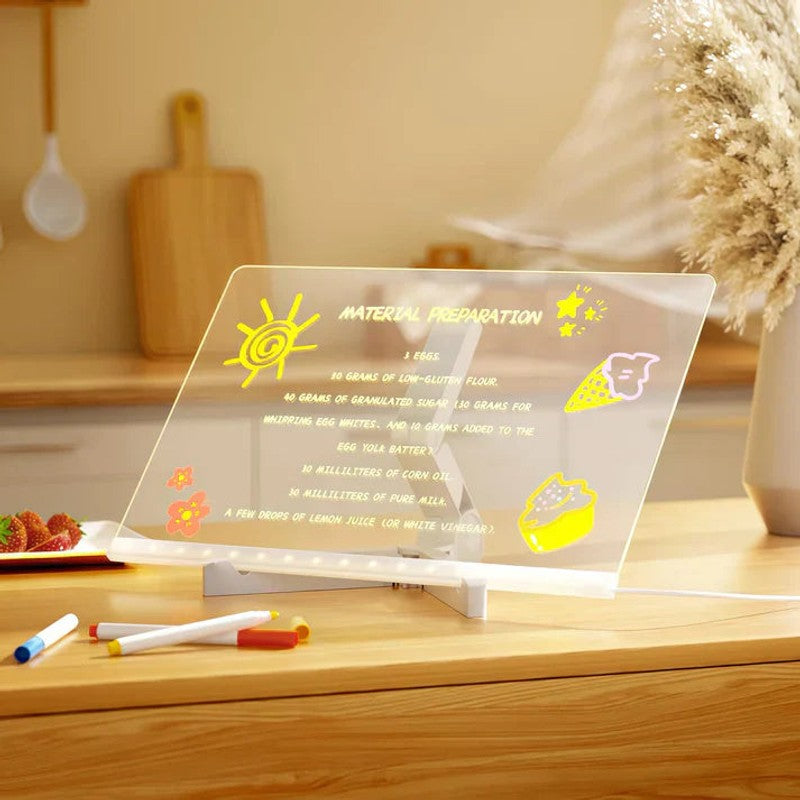 Educational Toy LED Illuminated Writing and Drawing Board - Acrylic Light Board