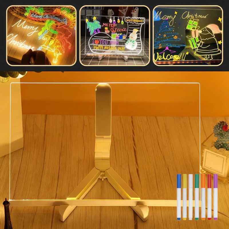 Educational Toy LED Illuminated Writing and Drawing Board - Acrylic Light Board