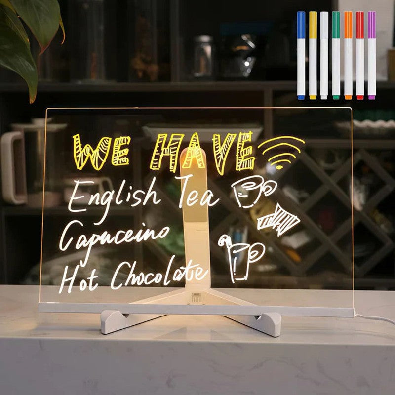 Educational Toy LED Illuminated Writing and Drawing Board - Acrylic Light Board