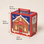 Educational Toy - Montessori Christmas Dollhouse Playset with Figurines