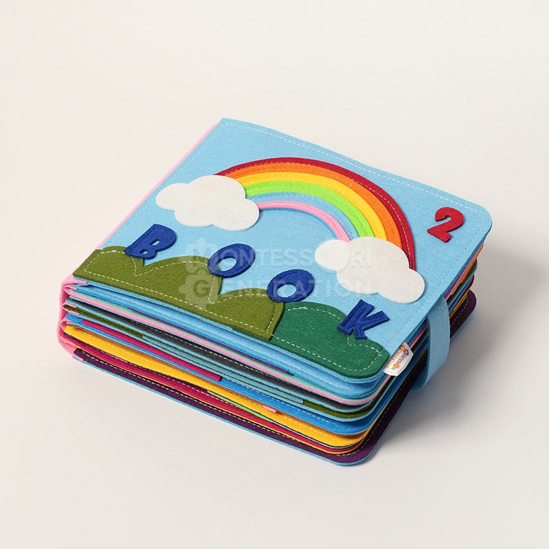 Educational Toy Montessori Quiet Book - Interactive Felt Activity Pages