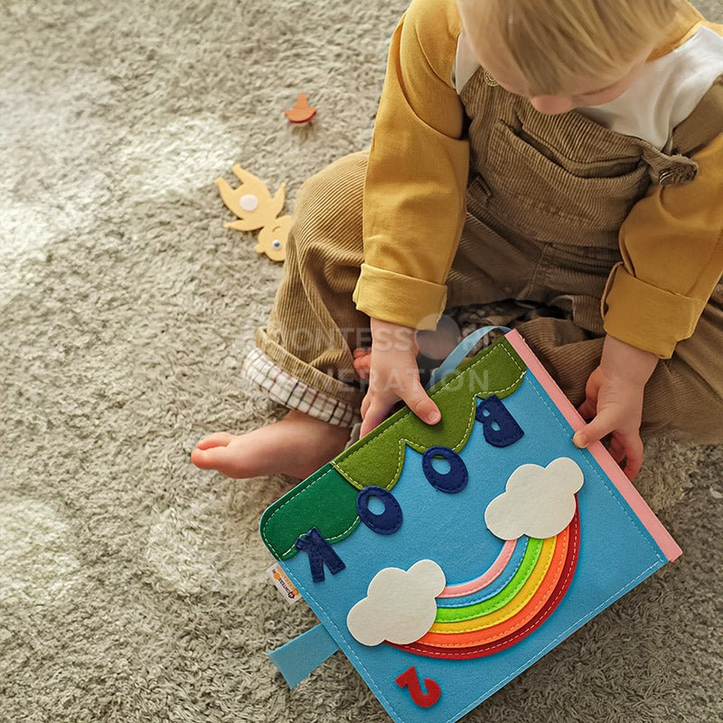 Educational Toy Montessori Quiet Book - Interactive Felt Activity Pages
