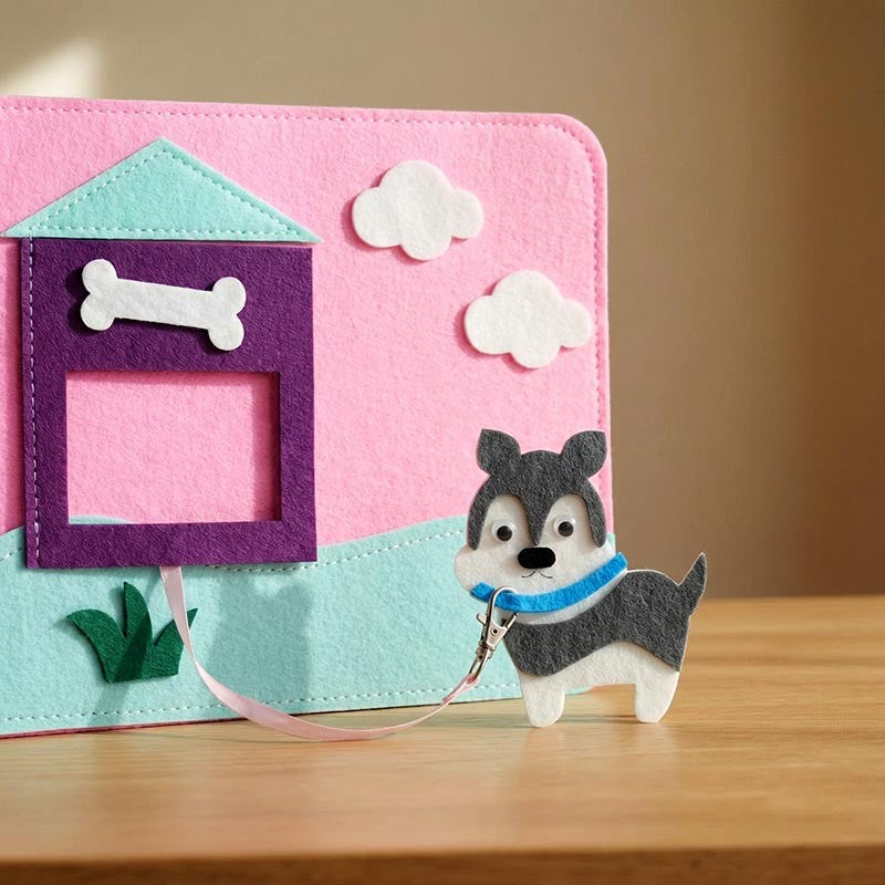 Educational Toy Montessori Quiet Book - Interactive Felt Activity Pages