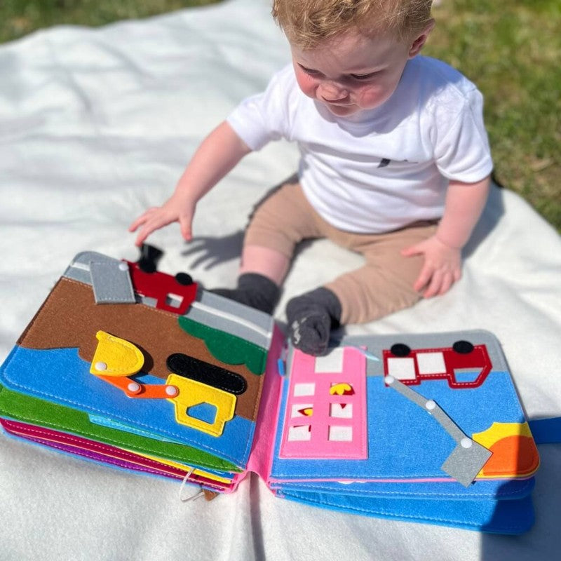 Educational Toy Montessori Quiet Book - Interactive Felt Activity Pages