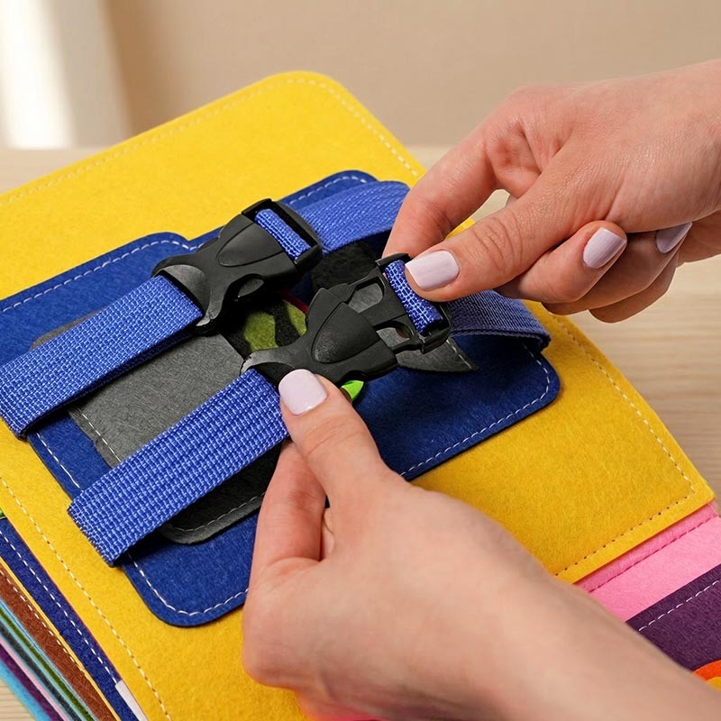 Educational Toy Montessori Quiet Book - Interactive Felt Activity Pages