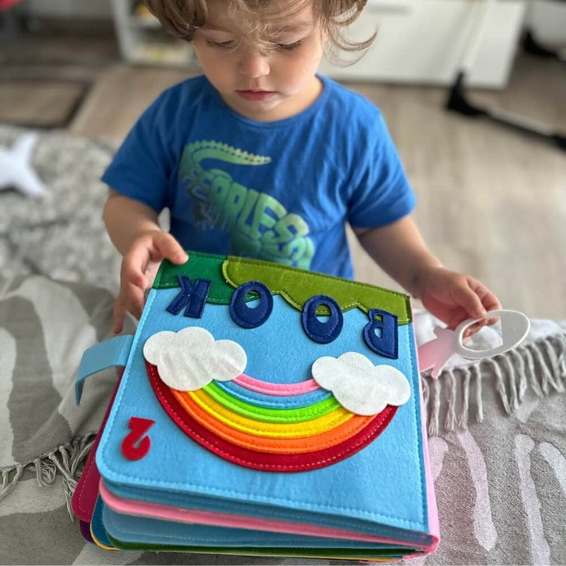 Educational Toy Montessori Quiet Book - Interactive Felt Activity Pages