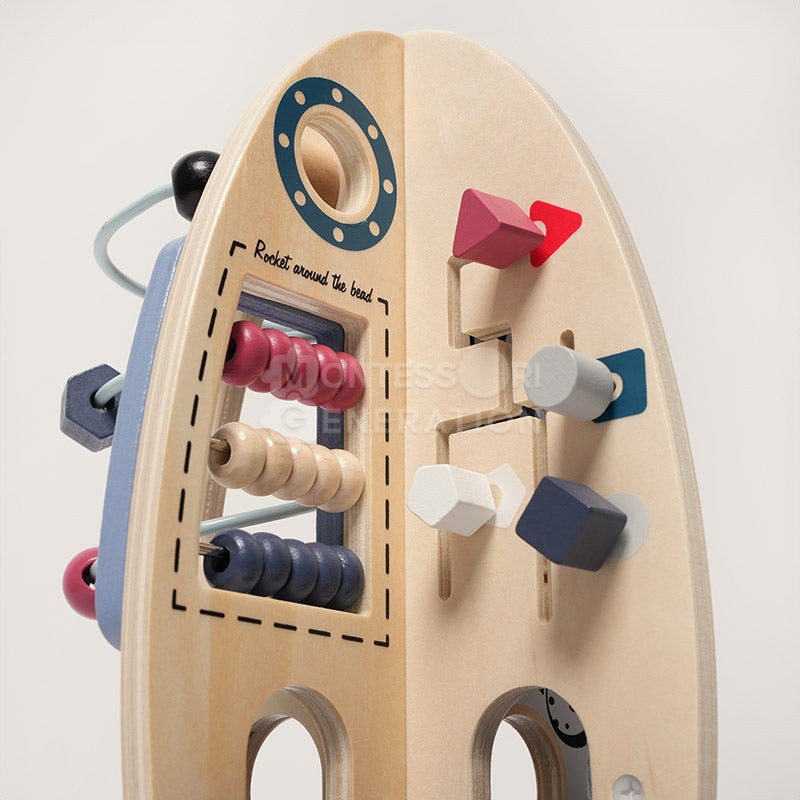Educational Toy Rocket Shaped Activity Board - STEM Learning