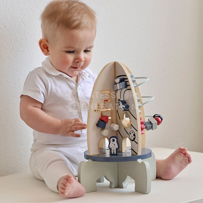 Educational Toy Rocket Shaped Activity Board - STEM Learning
