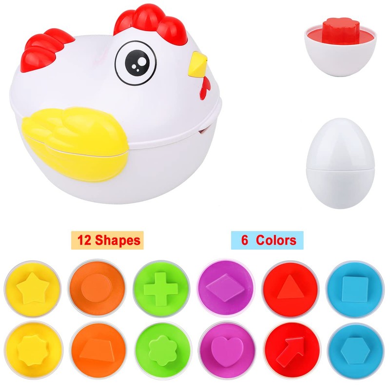 Educational Toy - Shape-Matching Egg Puzzle