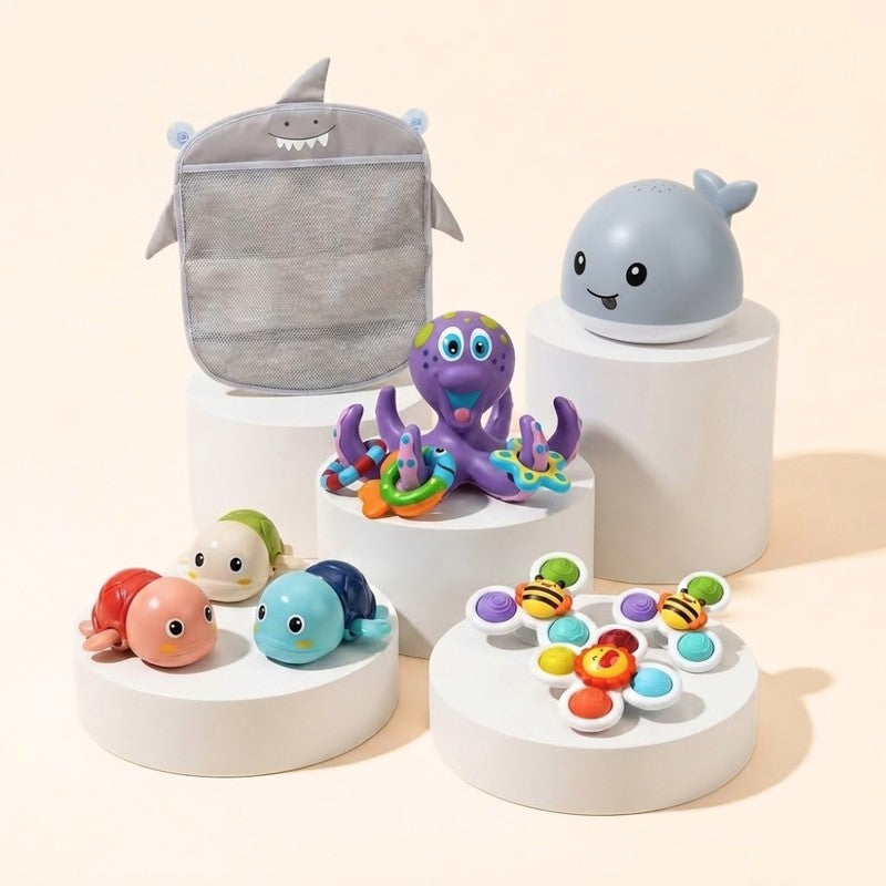 Educational Toy - Toddler Bath Toy Bundle with Multiple Pieces