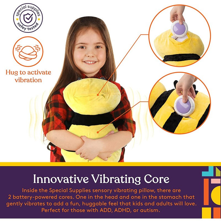 Educational Toy - Vibrating Sensory Cushion in Bumble Bee Shape