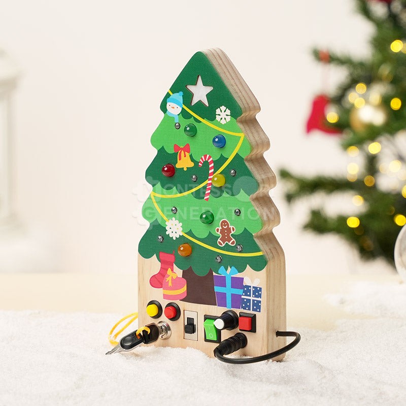 Educational Toy Wooden Christmas Switch Board
