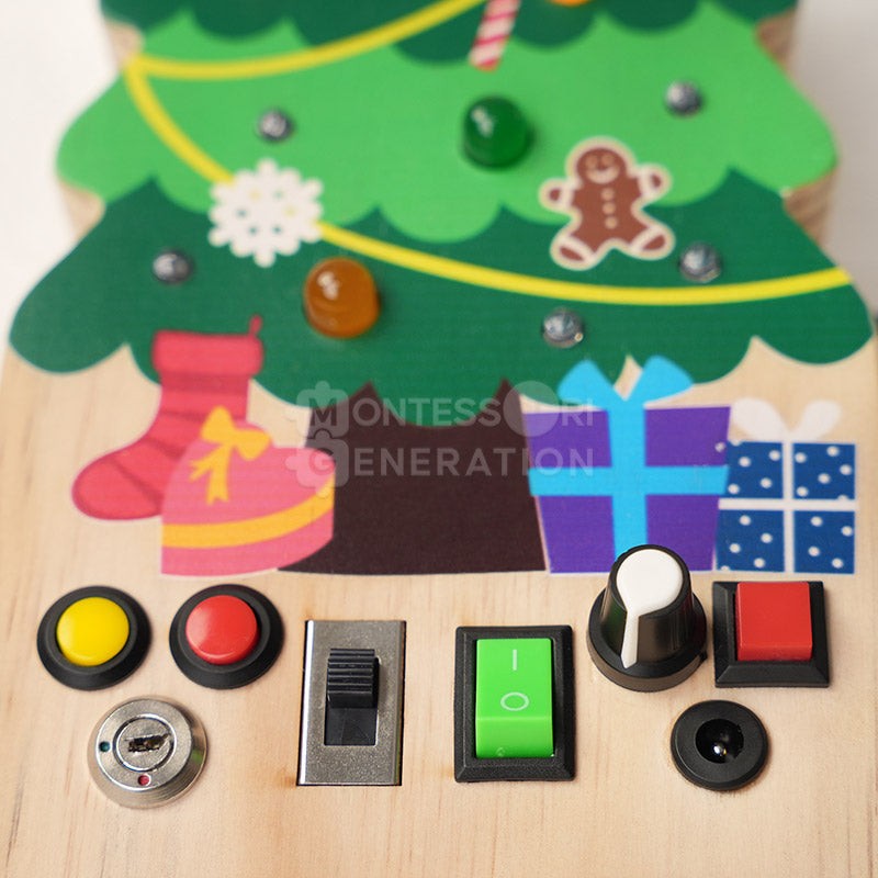 Educational Toy Wooden Christmas Switch Board