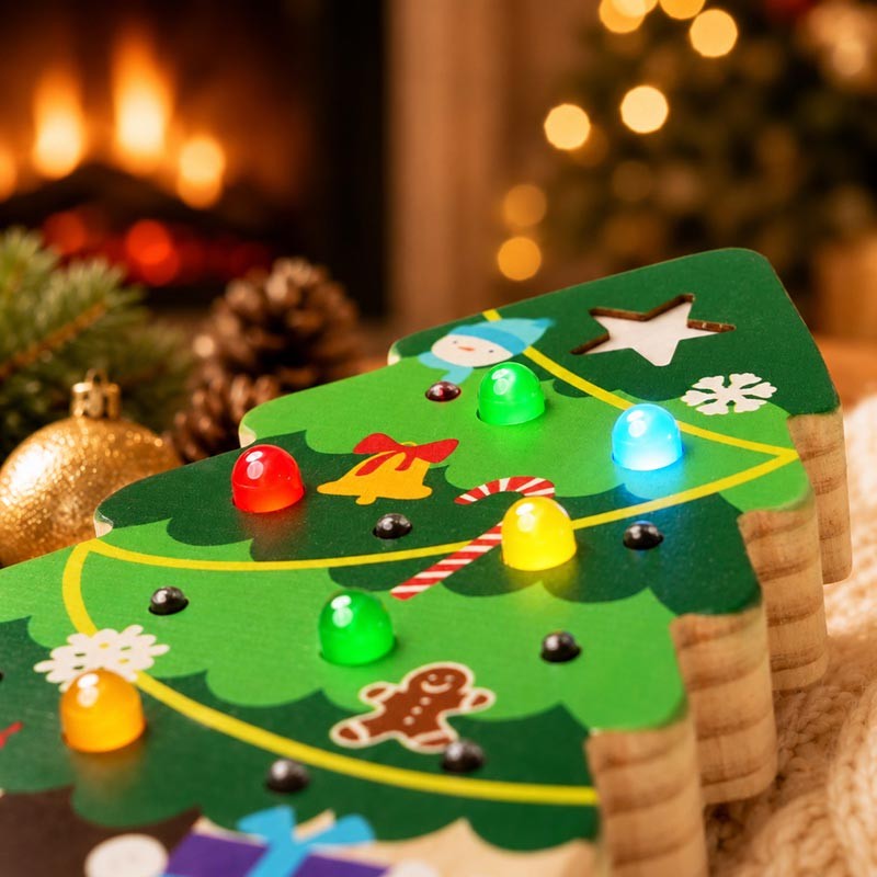 Educational Toy Wooden Christmas Switch Board