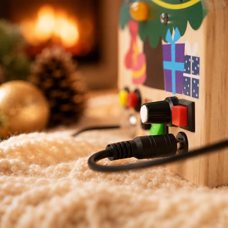 Educational Toy Wooden Christmas Switch Board